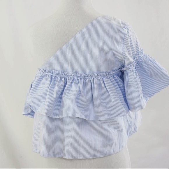 Zara Ruffle One Shoulder Top - Picture 3 of 5